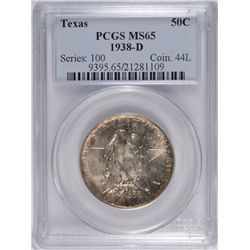 1938-D Texas Commen Half Dollar PCGS MS-65