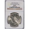 Image 1 : 1922 Peace Dollar VAM-2C2 (Extra Hair) NGC MS-62