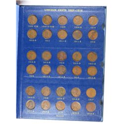#1 LINCOLN CENT W/WHITMAN ALBUM (22 NO D) AVG CIRC