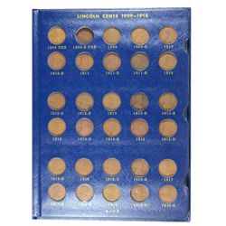 #1 LINCOLN CENT W/WHITMAN ALBUM (NO 09-S VDB, 22 NO D) AVG CIRC