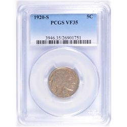 1920-S BUFFALO NICKEL PCGS VF-35  LOOKS XF-40