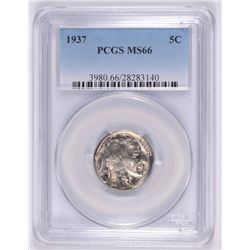 1937 BUFFALO NICKEL, PCGS MS-66