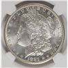Image 2 : 1881-S MORGAN SILVER DOLLAR, NGC MS-64+  BLAST WHITE!!