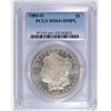 Image 1 : 1884-O MORGAN SILVER DOLLAR, PCGS MS-64+ DMPL! FANTASTIC WHITE COIN!