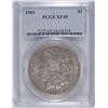 Image 1 : 1901 MORGAN SILVER DOLLAR, PCGS XF/AU-45  NICE!!