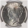 Image 2 : 1925 PEACE SILVER DOLLAR, NGC MS-65 GEM BLAST WHITE!