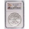 Image 1 : 2012 AMERICAN SILVER EAGLE, NGC MS-70 FIRST RELEASES, EAGLE LABEL!