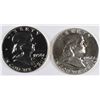 Image 1 : 1958 AND 1962 GEM PROOF FRANKLIN HALF DOLLARS