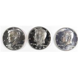 ( 3 ) PIECES GEM PROOF KENNEDY HALF DOLLARS