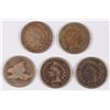 (5) INDIAN HEAD CENTS (58, 60, 61, 62, 64 CN)