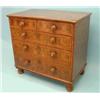 Image 1 : A William and Mary oyster walnut chest cross-banded and boxwood line-inlaid with circles, scrolls...