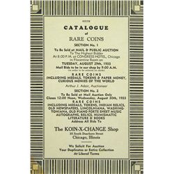 THE 1933 ANA CONVENTION SALE