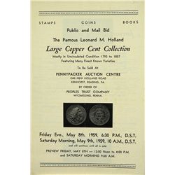 LEONARD HOLLAND LARGE CENT SALE, PRICED