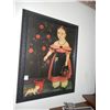 Image 1 : Framed Picture Girl & Cat