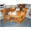 Image 1 : Oak Kitchen Table & 4 Chairs , Extra Table Board