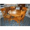 Image 2 : Oak Kitchen Table & 4 Chairs , Extra Table Board