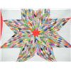 Image 2 : Hand Stitched Lone Star Quilt   full size  new  never used,   bright vivid colors, color set & washe