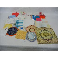 Lot of Ladies Handkerchiefs, Napkins, Dish Towels, doilies