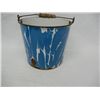 Image 2 : Blue Sponge Porcelain Enamel Ware Bucket, damaged/has holes