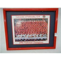 Framed 1995 University of Nebraska  National Champions Picture