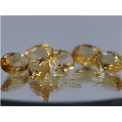 Natural Citrine Oval set of 6 Loose Stones