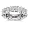 Exquisite 14K White Gold Emerald Cut Diamond Eternity Ring