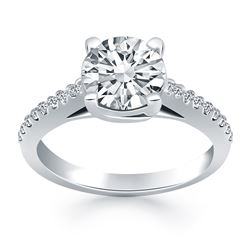 14K White Gold Trellis Diamond Engagement Ring