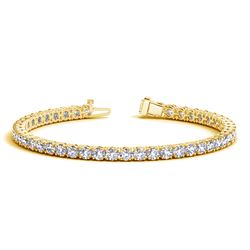 14K Yellow Gold Round Diamond Tennis Bracelet (10 ct. tw.)