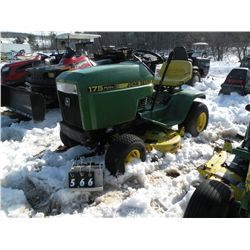 John Deere 175 hydro w/38" deck SN-unable to verify vin
