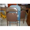 Image 1 : 4 Folding Chairs 1 missing back, With Card Table