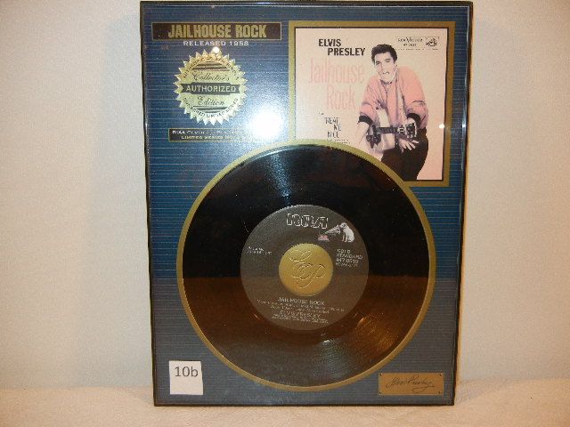 Framed Authorized Collector's Edition Elvis Presley 45 rpm Jailhouse ...
