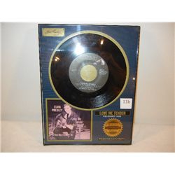 Framed Authorized Collector's Edition Elvis Presley 45 rpm Love Me Tender  Limited Numbered Series  