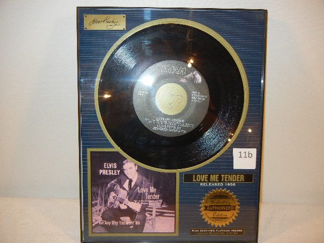 Framed Authorized Collector's Edition Elvis Presley 45 rpm Love Me ...