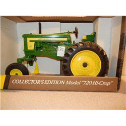 John Deere 1957 Model 720 Hi-Crop Tractor  Die Cast Metal 1/16th Scale