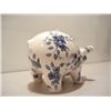 Image 2 : Blue Flowered Piggy Bank