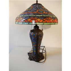 Stained Glass Lamp Blue/Orange Green