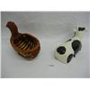 Image 2 : Wicker Duck k Basket, Porcelain Cow