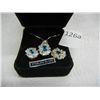 Image 1 : Sterling Silver Swiss Blue Pendant & Earring Set