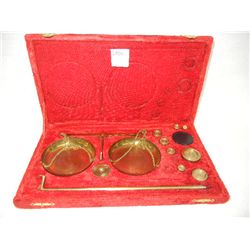 Brass Scale in Red Velvet Case
