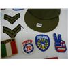 Image 2 : Lot of Misc. Patches 1970's, 2 Military Hats