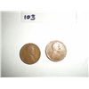 Image 1 : 1911 wheat pennies x2
