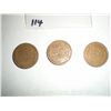 Image 2 : 1918D,S,P wheat pennies three coin set