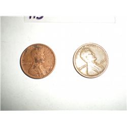 1918 wheat pennies x2 high grade coins!!