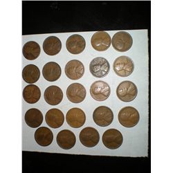 1919Sx5, 1919Px19 wheat pennies total set is 24 coins