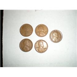 1920Dx1, 1920Px4 higher grade!! wheat pennies total set is 5 coins