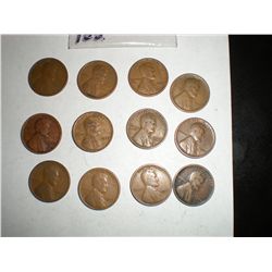 1923 wheat pennies x12