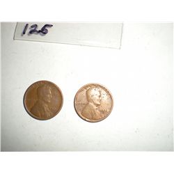 1925D wheat pennies x2