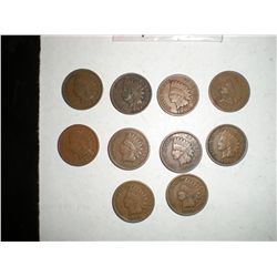 1900-1909 Indian Head Pennies 10 coin set!!!