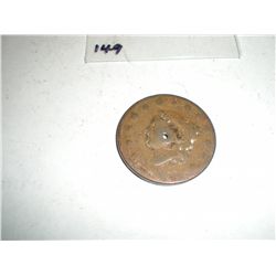 Large Cent No Date holed