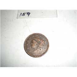 Large Cent Partial Date Rim Damage